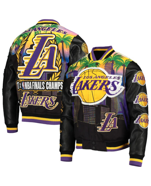 Lakers remix varsity full-zip jacket