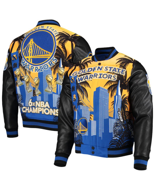 Golden State Warriors remix varsity full-zip jacket