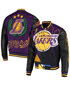 Men's Los Angeles Lakers new remix varsity full-zip jacket