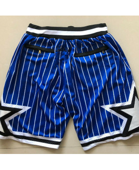 Basketball Shorts 4 Pockets Orlando Magic Blue Retro Men 