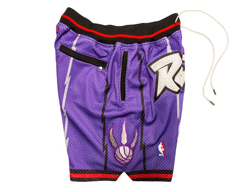 Embroidery Breathable Sports Shorts Quick Dry Double Fabric JKMM Men's Basketball Shorts# Raptors Retro Basketball Shorts